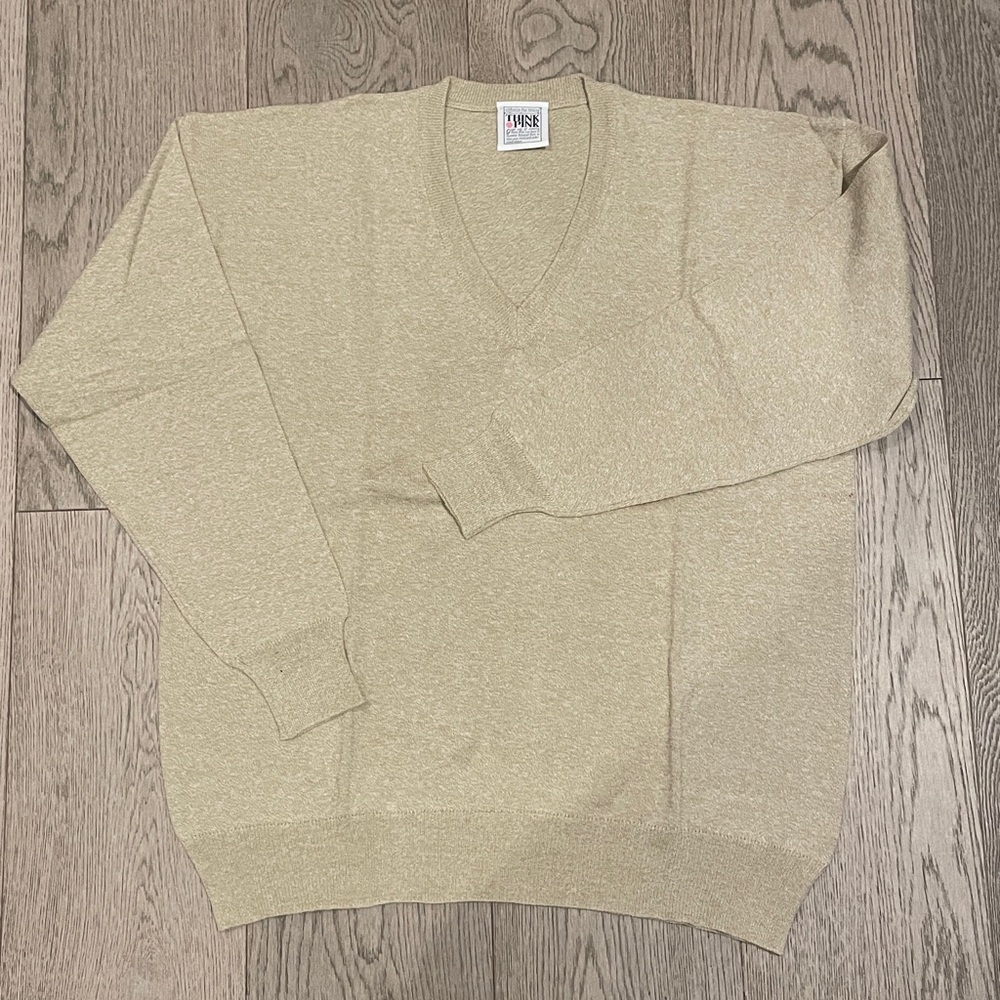 Mens Beige Knit Sweater NWOT